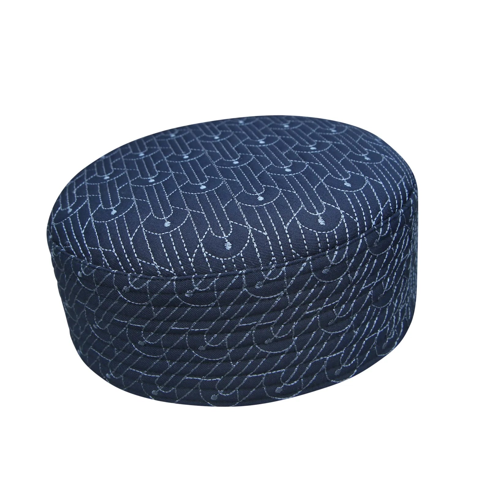 Premium Idrees Embroidered Islamic Prayer Kufi Hat Custom Logo Sizes Poly-Cotton Ethnic Cap for Casual Daily Wear Expert