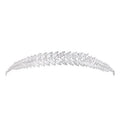 Wholesale Wedding Jewelry Women Hair Accessories Crystal Cubic Zirconia Leaf Crown Tiara