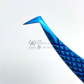 Custom Logo New Fiber Tip Tweezers for Eyelash Extensions Blue Plasma Diamond Grip Tweezers with Pointed Tip Offered