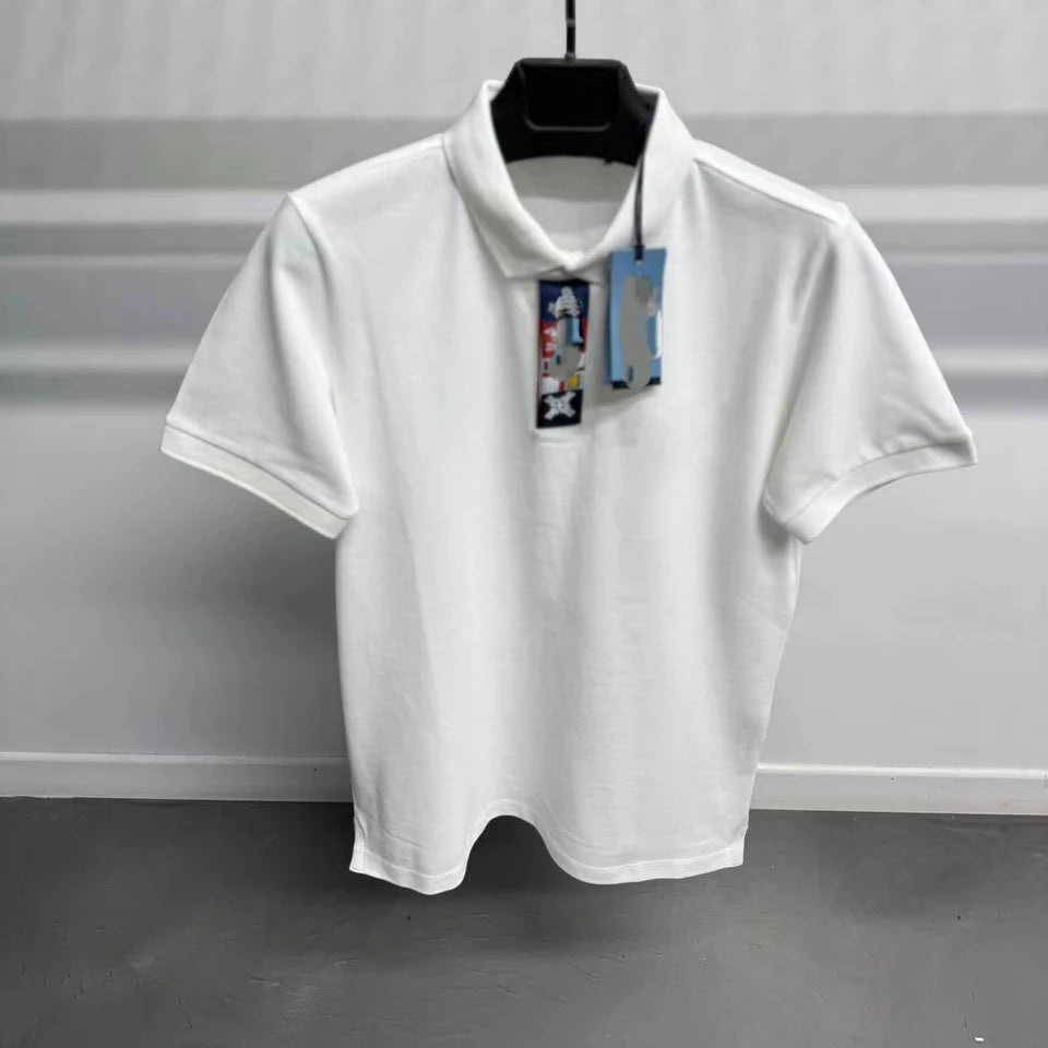 Plain Men's Woven Cotton T-Shirt Short Sleeve V-neck Casual Breathable Eco-Friendly OEM ODM Embroidered Anti-Wrinkle Blank