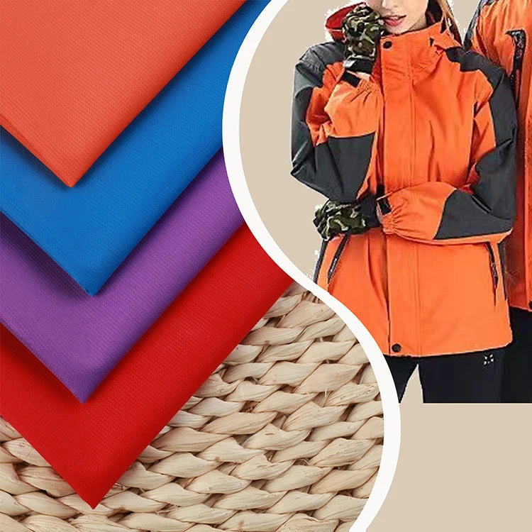 Spot Goods Small Honeycomb 100% Polyester PVC Coated Jacquard Waterproof Windproof Multi-color Girls Jacket Fabric