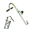 2 Pack Q235 Steel Ladder Roof Hooks Heavy Duty Stabilizers with Wheels Rubber Grips T Bars Industrial Design Prevent Roof Damage
