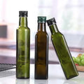Wholesale Green Square  Cooking Edible Olive Oil Clear Glass Vinegar Bottle 500Ml 750Ml  With Screw Cap