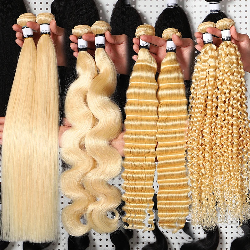 Cheap 613 Human Hair Bundles Deep Body Wave Burmese Curly Bundles Remy Raw Indian 100% Human Hair Extensions Bundles Kinky Curly