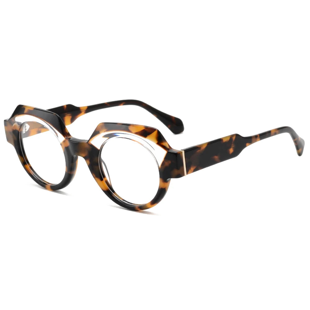 FEROCE Round Shape Acetate Optical Frames Retro Designer Frames Eyewear Eyeglasses Optical Frames