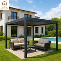 Heavy Duty Aluminum Alloy Frame Motorized Pergola Eco-Friendly Balcony Outdoor Garden Backyard Direct Sales Luxury Pavilion