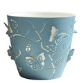 PP Plastic Flower Pot 3D Butterfly Embossed Design Lightweight Durable Modern Planter Drainage Hole for Indoor/Outdoor Home