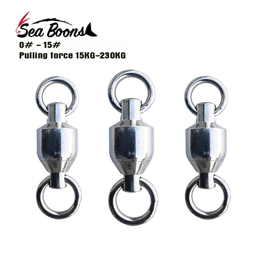 Wholesale 0#-10# Strengthen Stainless Steel Ball Bearing Swivel With Solid Ring Fishing Accessories