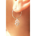 Azuris 925 Sterling Silver 1.8 Mm Cat Hoop Earring Turkey Origin TR