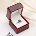 Wholesale Customized Luxury Exquisite Basketball Championship Rings Boxes Classic Cherry Red Wooden Ring Box and Display case