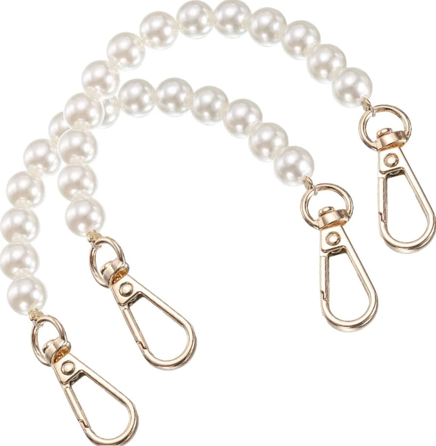 Diy Diy Evening Bag Hardware Parts Pearl Bead Chain Strap Imitation Handle Replacement Handbag Accessories With Lobster Clasp
