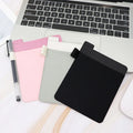 Universal PU Leather Sleeve Mouse Pouch with Pen Holder Creative Mini Rectangle Design for Laptop Portable Mouse Carrying Sleeve