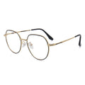 Eye Anti Blue Light Blocking Glasses Trendy Vintage Round Eyeglasses Frames Metal