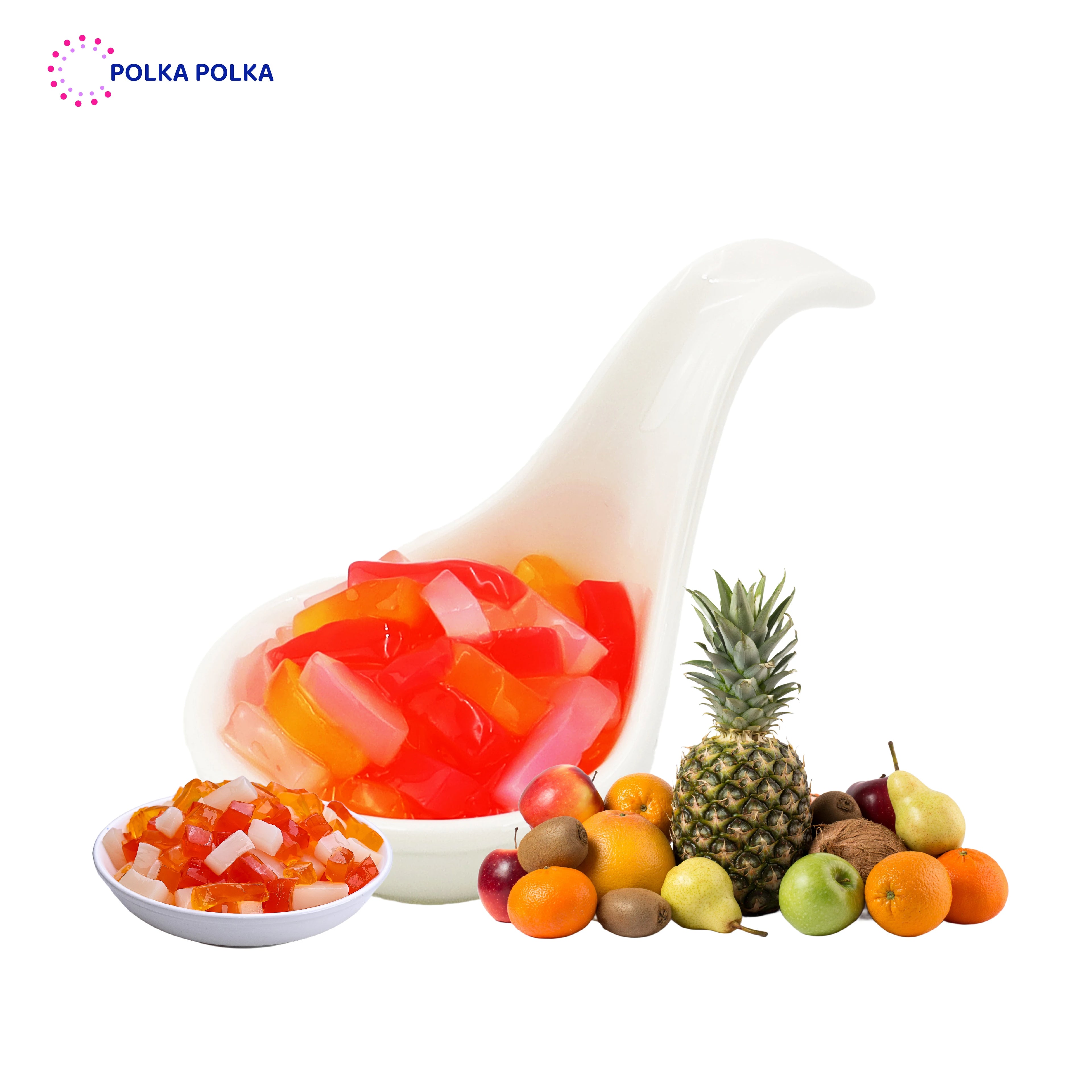 Taiwan Bubble Tea Ingredients with Rainbow Coconut Jelly Packaged in Bottle