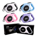 OEM Wholesale 5 M USB Charge Outdoor Training Running Led Nylon Adjustable Automatic Lighted Retractable Pet Dog Leash Lead