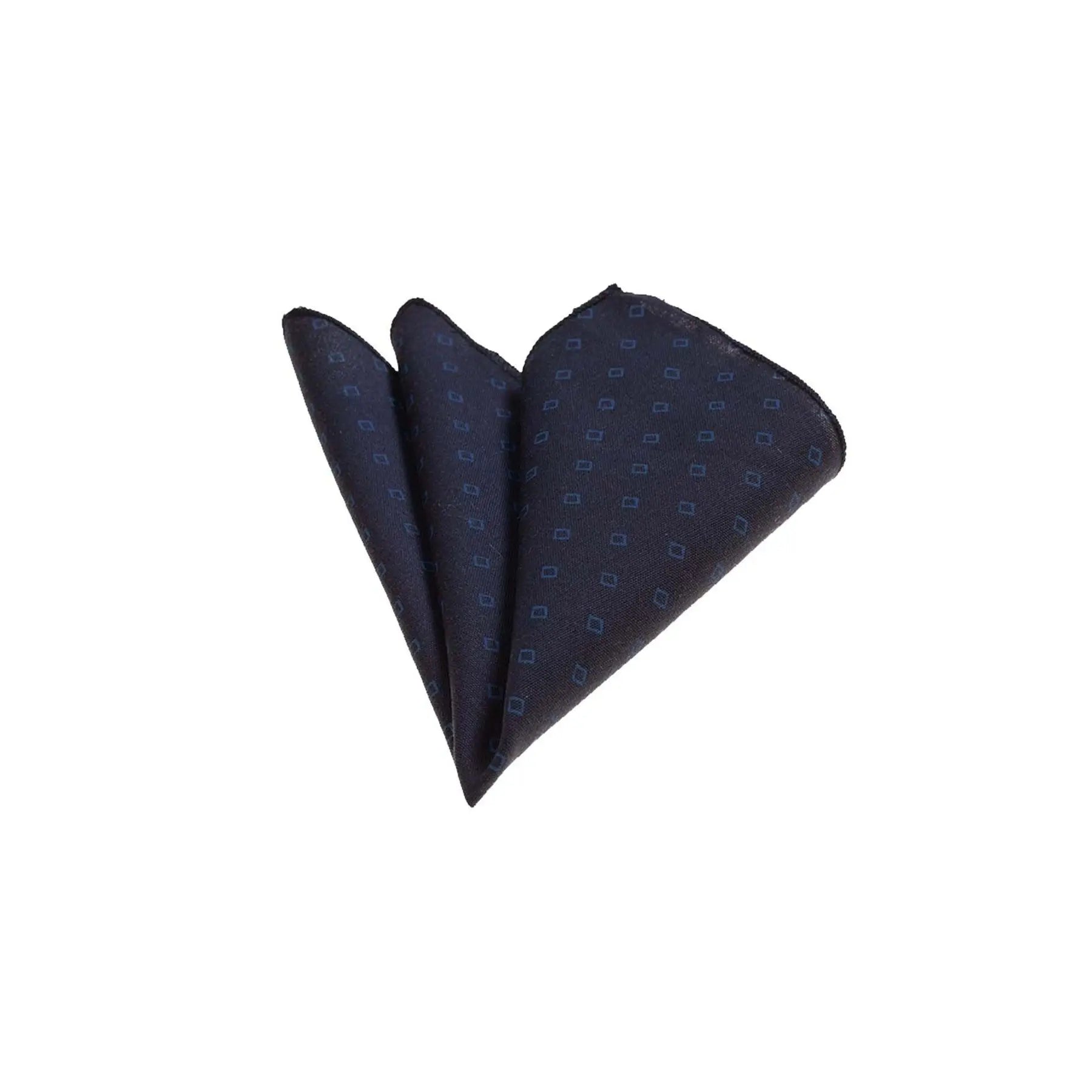 Navy Blue Checkered Collar Handkerchief Fashionable Accessory to Complete Your Outfit