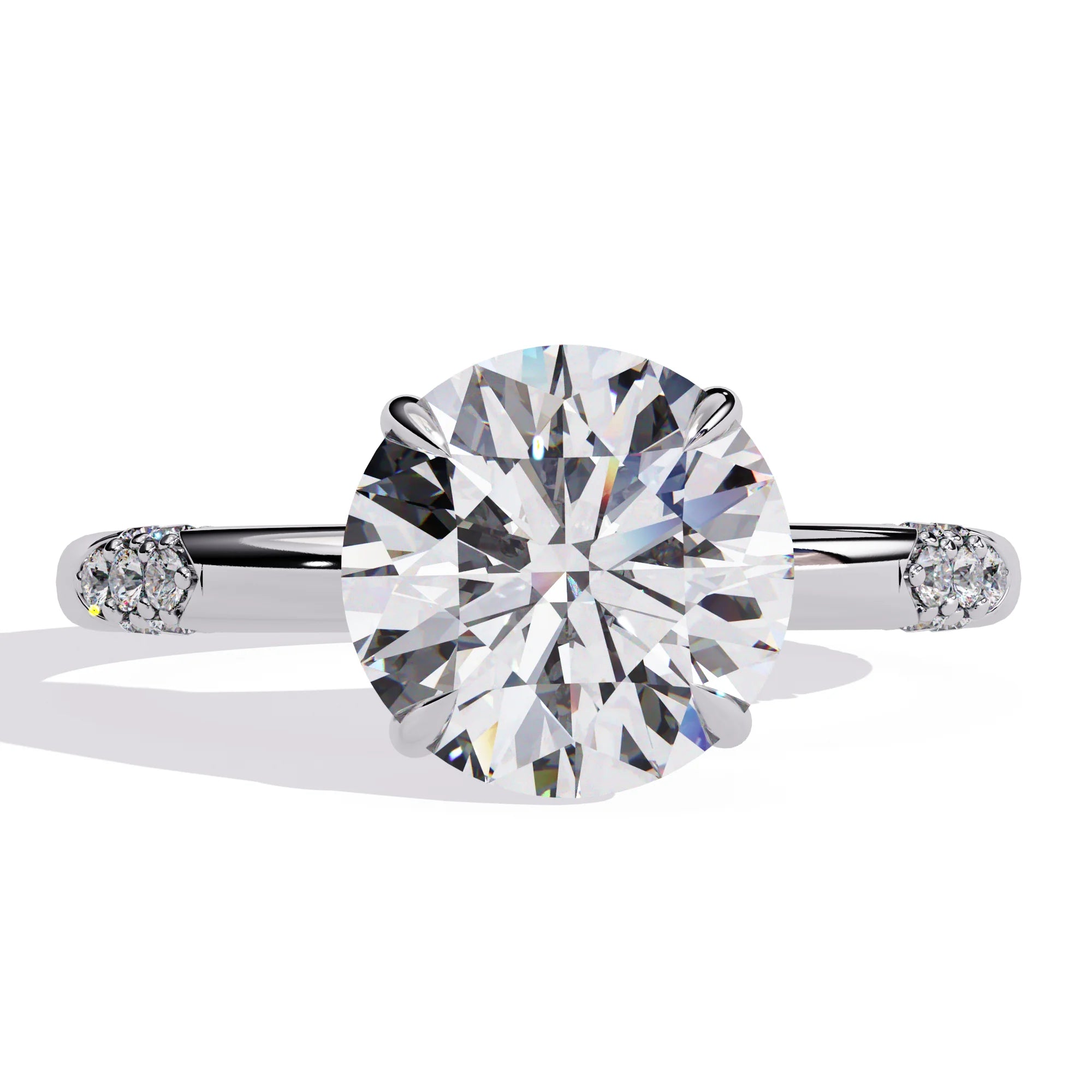 2.85 Carat IGI Certified Ring Lab Grown Diamond Engagement Ring 18K White Gold 14K Gold Solitaire Luxury Fine Jewellery Ring