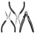 Beading Pliers Set Needle Nose Round Nose and Wire Cutter for Jewelry Making Beading and Repair (set of 3)