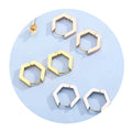 Factory Wholesale Hollow Ear Rings 18k Gold Plated Geometric Earring Jewelry Women