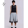 Custom Stretch Comfortable Fishing Shorts Retro Printed Fleece Washed Men's Solid Color Sports Pants Five-point Essential Shorts