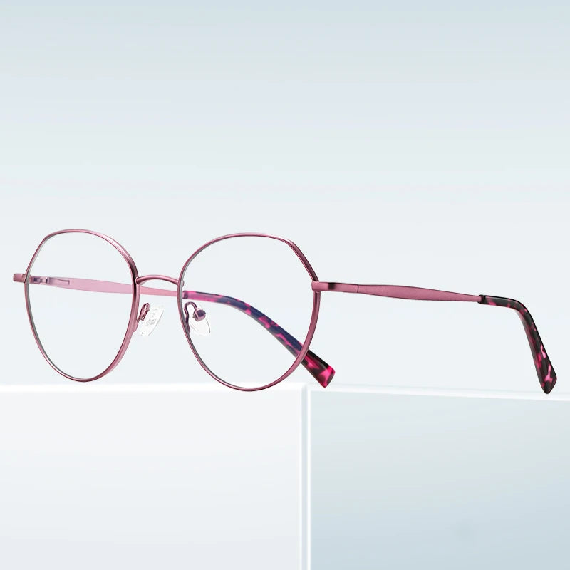 Simple Metal Eyeglasses Frame Trendy Women Optical Glasses Frame Anti Blue Light Eyeglasses Custom Logo MegaBDM