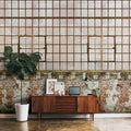 Made in Germany Photo Wallpaper Murals Factory Building Cream Brown Non Woven Vinyl Wall Mural Window for Hotel - 280 x 159 m