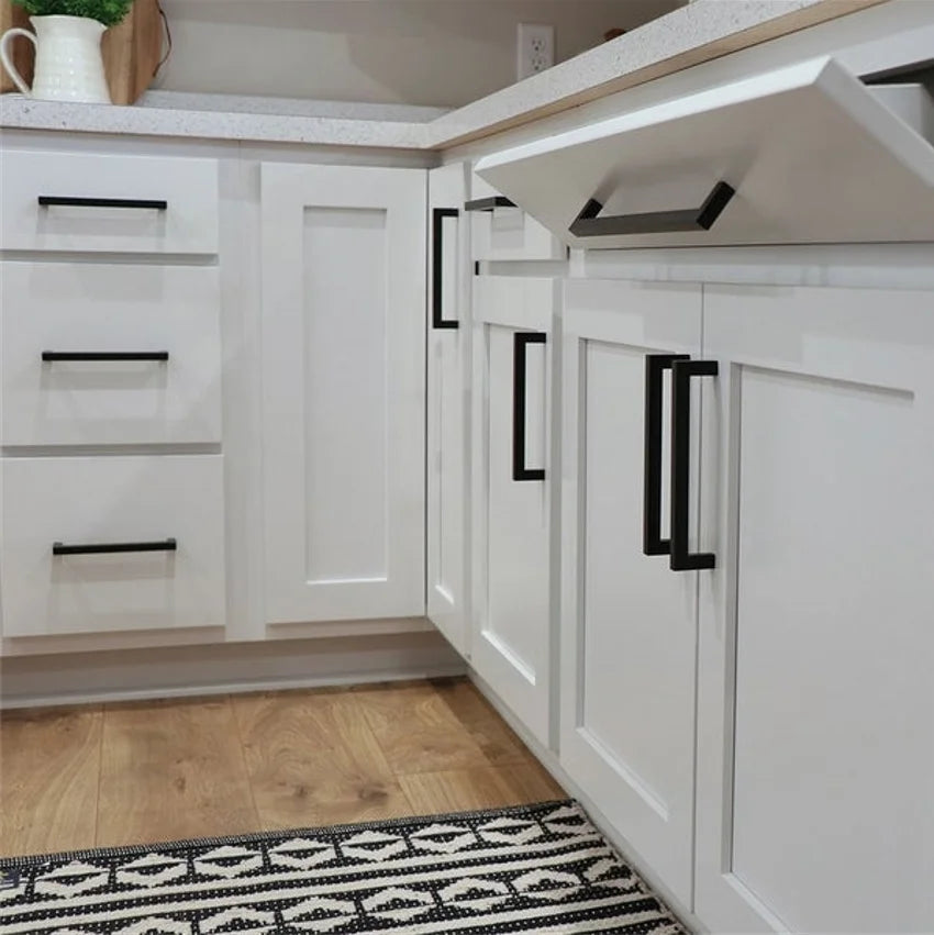 Square Stainless Steel U-Shape Furniture Handles Popular Cabinet Pulls for Kitchen Cabinets and Wardrobe Drawers