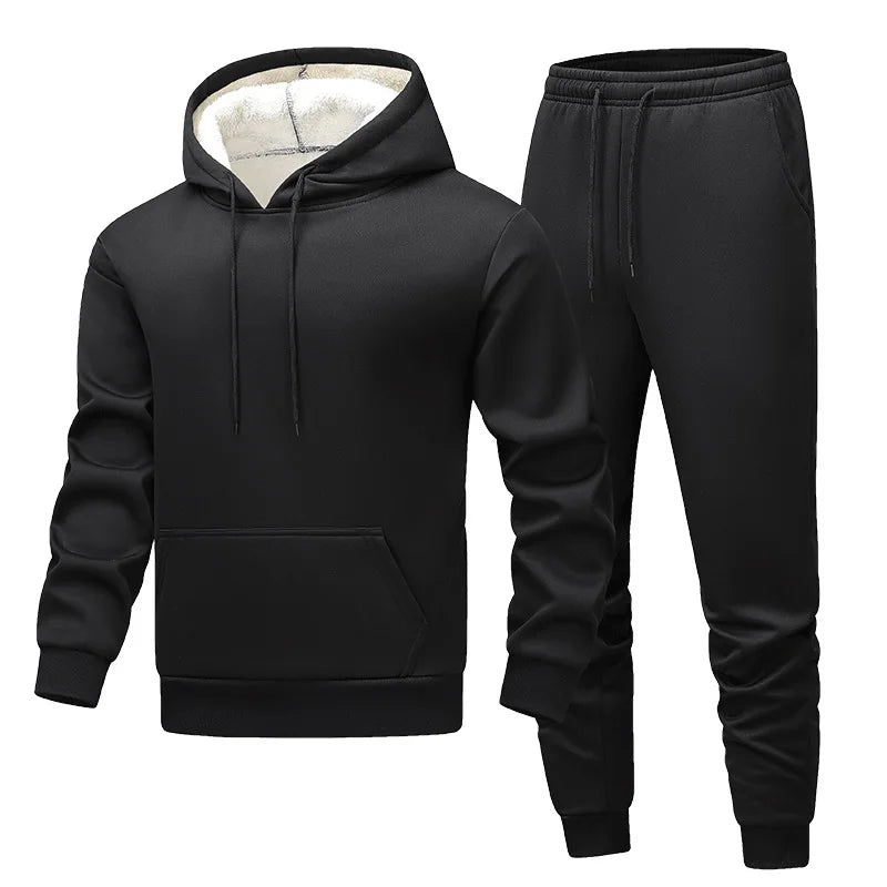 OEM custom logo embroidery printed design mens Casual Running Fitness Hooded Windproof Jacket and Pants set