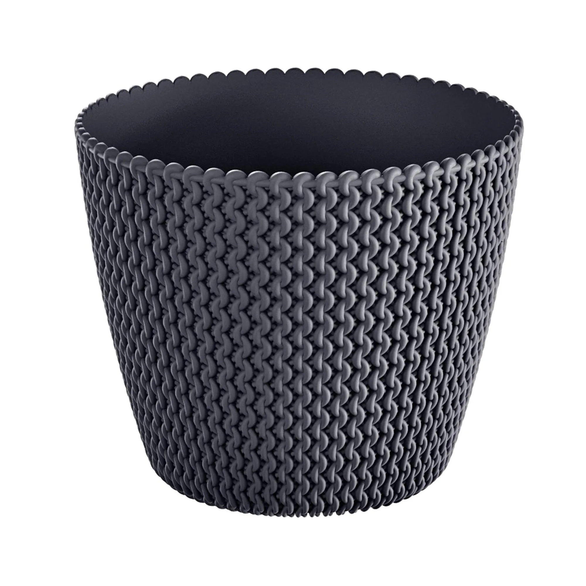 Prosperplast Splofy 5L round plastic flower pot in anthracite color 21.8 x 18.4 cm