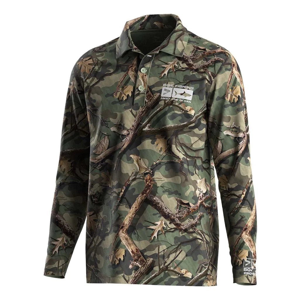 Uv Fish Outdoor Hunt Camo Men's Fishing Fishing Shirt Fishing Polo