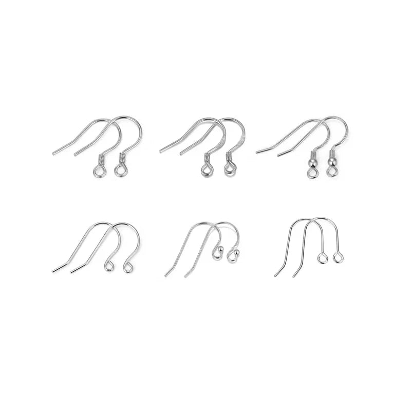 925 Sterling Silver Earring Hooks Gauge Wire Earring Findings Kits Fish Hook Ear Wire for Jewelry Making DIY Earrings Supplies