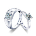 XJZ057+XJZ029 Fashion Jewelry Rings 925 Sterling Silver Classic Diamond Moissanite Engagement Couple Ring for Lovers