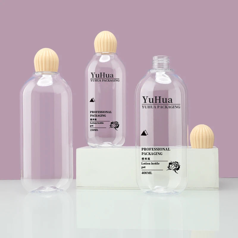 Factory 250ml PET Toner Bottle Screw Cap Empty Plastic Packaging for Facial Cleanser Lotion Skin Care Serum Seal Face Care