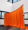 Single Layer Curved Wedding Backdrop Kit Adjustable Height Uprights Heavy-duty Pipe and Drape