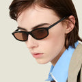 Custom Logo 2025 Retro Men Yellow Leopard Oval Sun Glasses UV400 Small Frame Cat Eye Sunglasses for Women