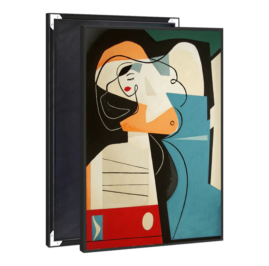 UNIART Picasso Style Abstract Handmade Oil Painting Canvas Modern Home Interiors Hotel Minimalist Figure Portrait Art Acrylic