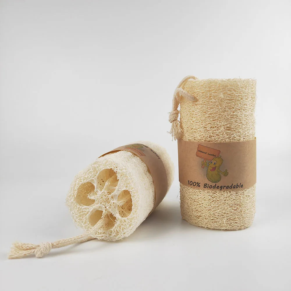 Loofah Eco-friendly Customized Packing Organic Biodegradable Exfoliating Comfortable Natural Shape Body Brush Sponge Lvjie Brand