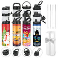 20oz Double Wall Insulated Stainless Steel Tumbler with Straw OEM/ODM Vacuum Sublimation Blank Mugs Straight Design