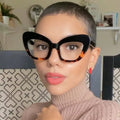Custom Logo Vintage Leopard Computer Optical Frames Blue Light Blocking Eyeglasses Ladies Women Cat Eye Anti Blue Glasses Women