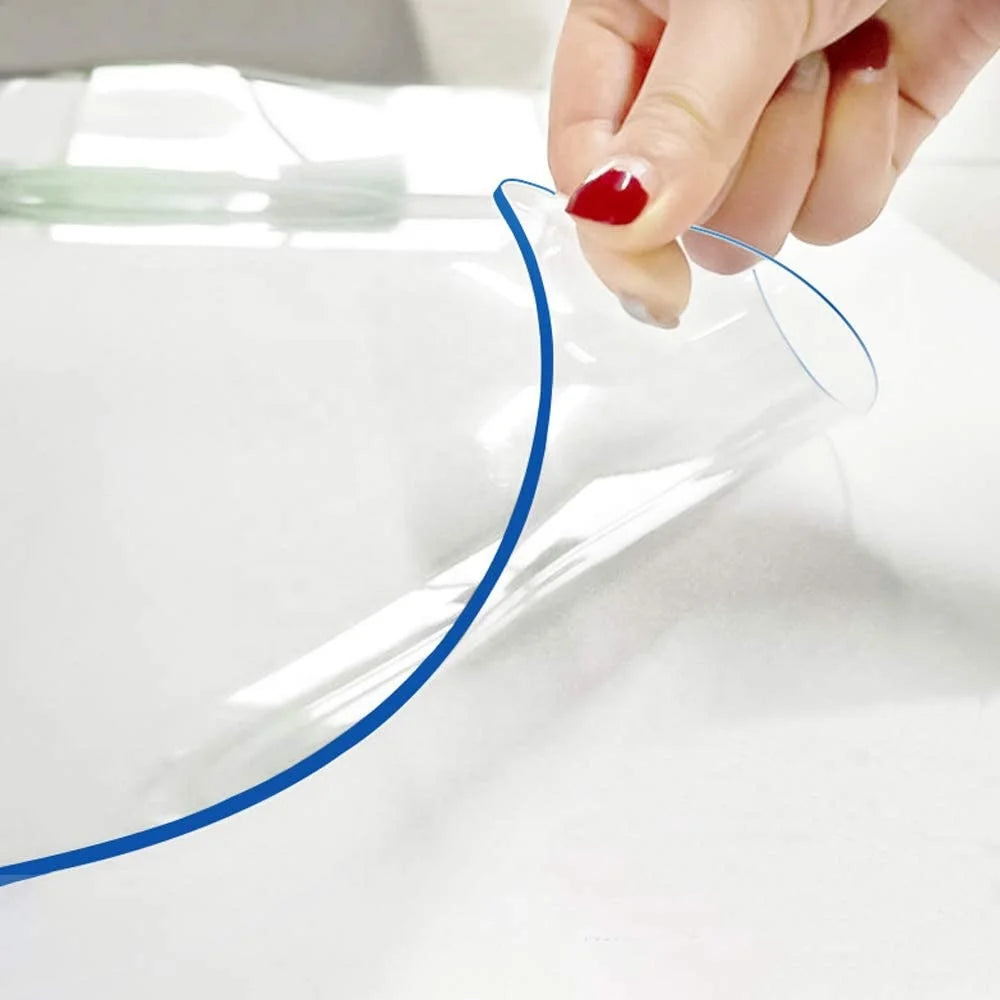 Free Sample Modern PVC Transparent Non-Slip Washable Desk Protector Tablecloth