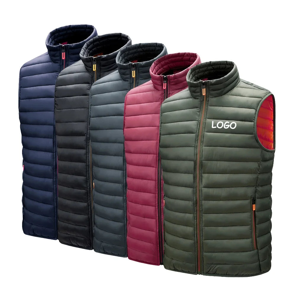 Mens Lightweight Down Alternative Vest Jacket Men's Nylon Gilets Jackets Gilet Sleeveless Coat Puffer Vest Jacket