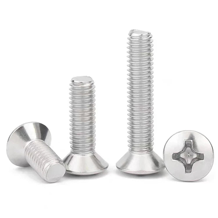 M2 M2.5 M3 M4 M5 M6 M8 DIN966 304 Stainless Steel Full Thread Phillips Oval Head Machine Screws