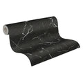 Modern Marble Black White Non Woven Vinyl Wallpaper Rolls-Abrasion Light Resistant Mould-Proof 1005x0.53m Bathroom Household