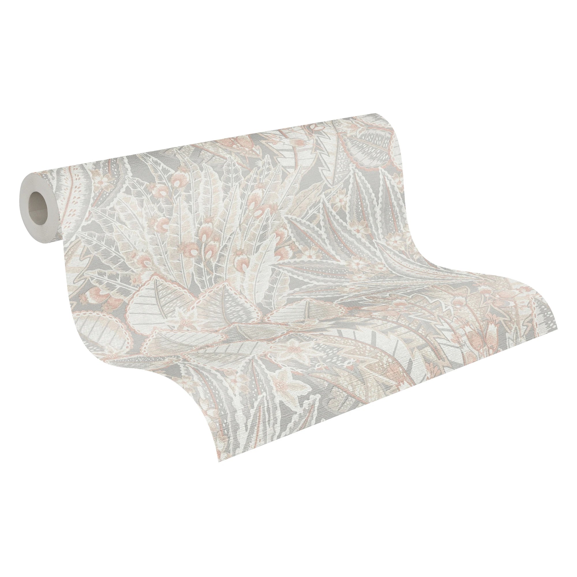 Made Germany Modern Floral Grey Beige White Non Woven Vinyl Wallpaper Rolls for Kitchen Living Room Hotel-Moisture-Proof