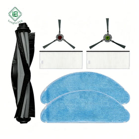 Fit for Ecovacs OZMO U2 / U2 Pro Main Roller Side Brush Hepa Filter Mop Cloth Kit Replacement Robot Vacuum Cleaner Spare Parts