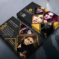 Hair Salon Cosmetic Business Name Card Design PVC Foil Stamping Paper Design for Salon Store Business Advertising