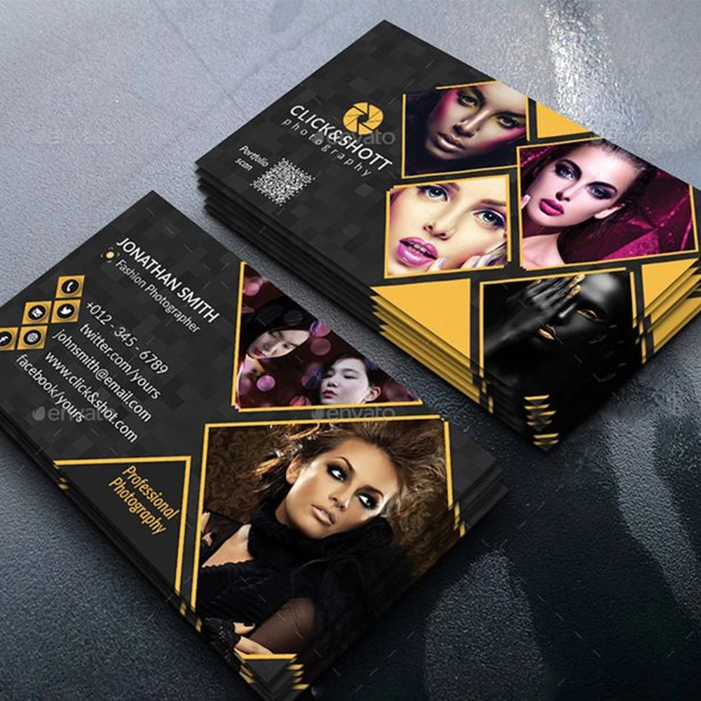 Hair Salon Cosmetic Business Name Card Design PVC Foil Stamping Paper Design for Salon Store Business Advertising