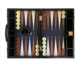 Helena Wood Art Tournament Size Backgammon Cloth Base 57x75cm Black Tan Wooden Handmade Decorative 7.5kg