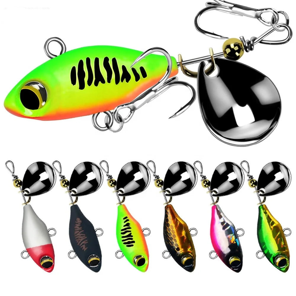 Hard Metal VIB Fishing Lures Sinking Jigging Spoons Hard Swimbait Spinner Bait Lure for Bass Walleye Trout