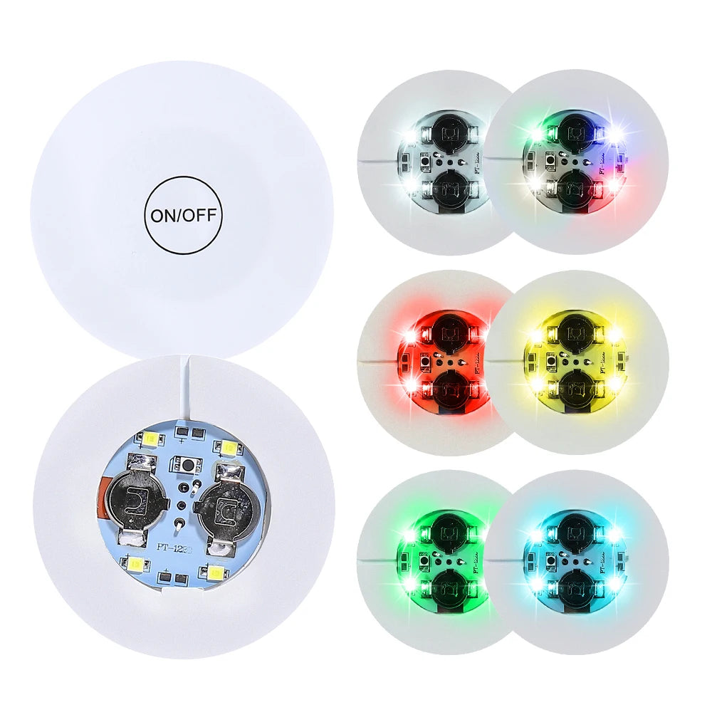 Led Coaster Light Flashing Bottom Coasters Rounded Night Club Led Drink Lights Small Self-adhesive Liquor Bottle Display